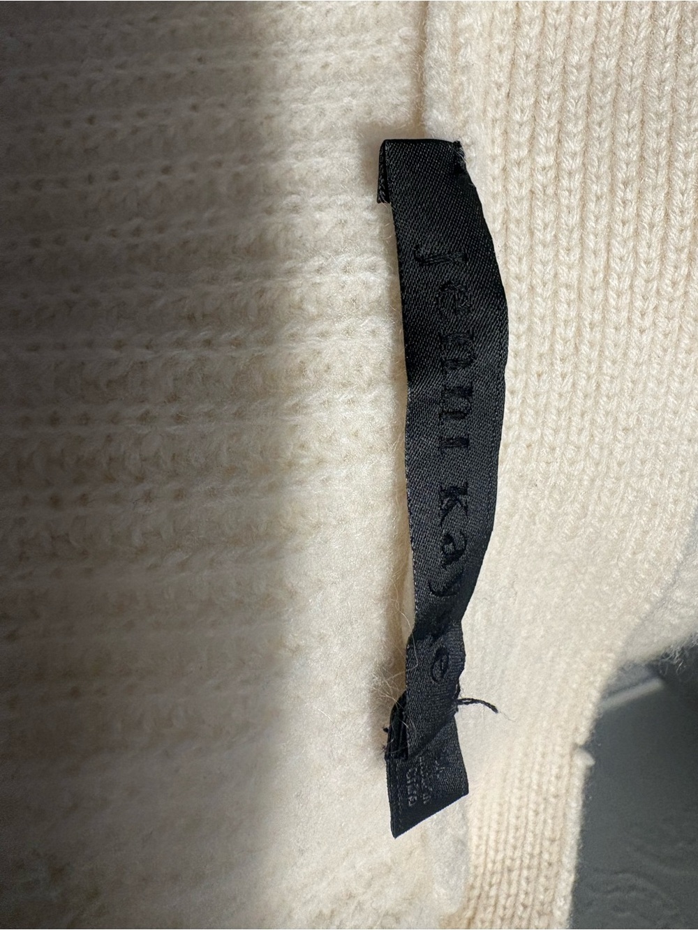 Jenni Kayne Cream Ribbed Button-Front Cardigan - Picture 2 of 6